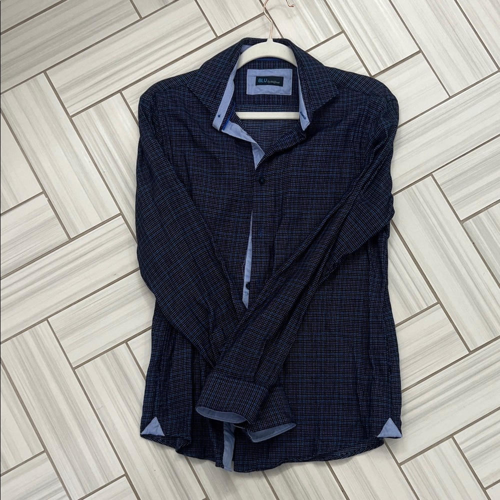 BLU by polifroni Plaid Button Down Shirt